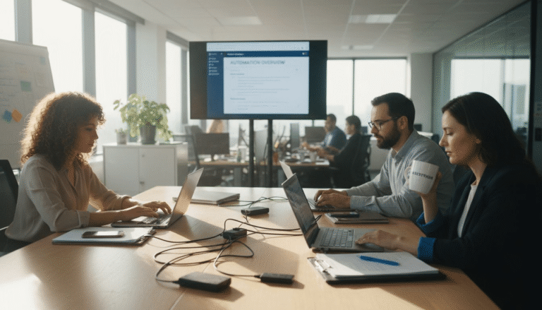 E-commerce team working on marketing automation tools